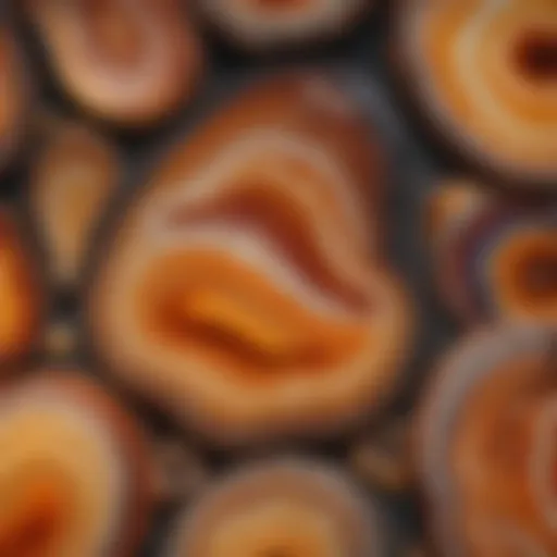 Exquisite agate patterns in natural light