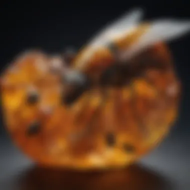 Amber Specimen with Multiple Insects