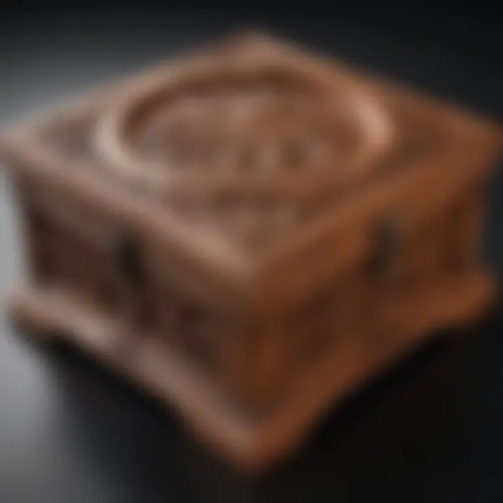 Artisanal Wood Carved Keepsake Box