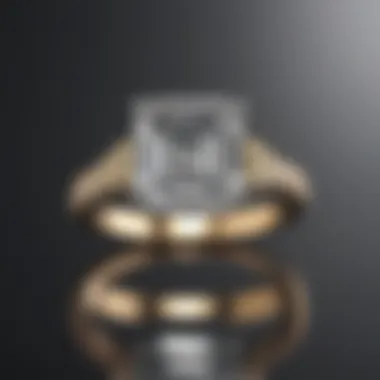 Asscher Diamond Ring with Modern Tension Setting