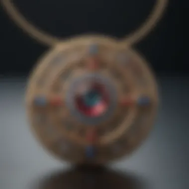 Intricate design of a birthstone calendar necklace
