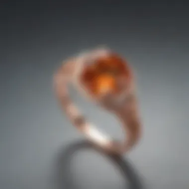 Dazzling Carrot Engagement Ring with Rose Gold Band