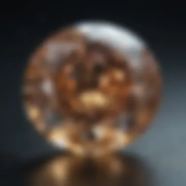 Flawless Clarity Diamond under Microscope
