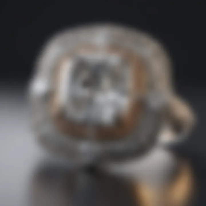 Glamorous 10 Ct Engagement Ring with Princess Cut Diamond