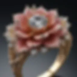 Exquisite 2 Carat Diamond Ring with Intricate Floral Design