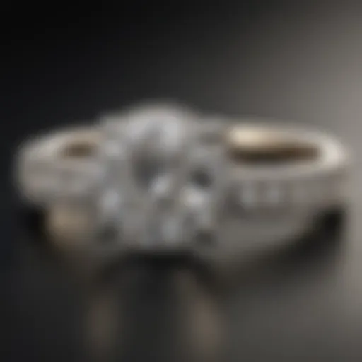 Exquisite Pave Engagement Ring with Diamond Details