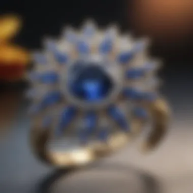 Celestial Symphony Starburst Sapphire Ring