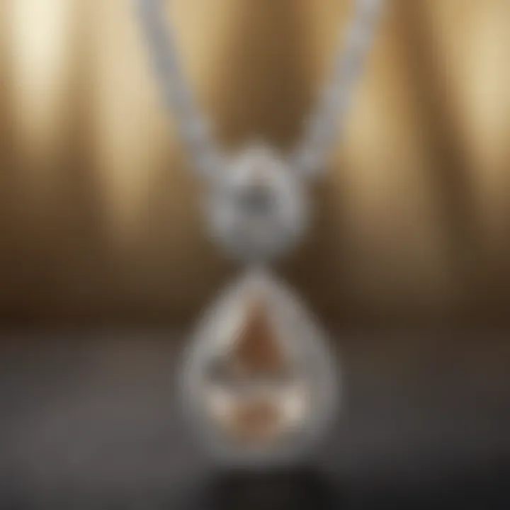 Luxurious Diamond Necklace with Pear-Shaped Gems