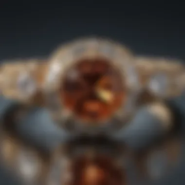 Certified appraisal document for diamond ring