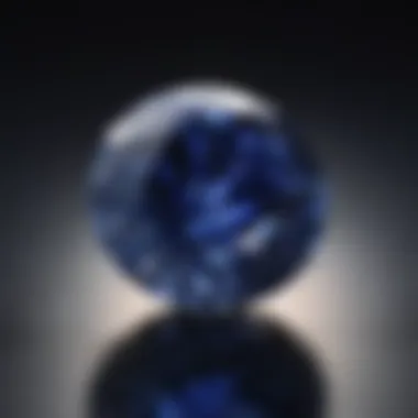 Faceted Ceylon Sapphire Reflecting Inner Fire