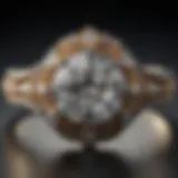 Elegant diamond engagement ring with intricate details