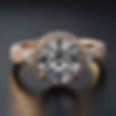 Modern minimalist engagement ring with a sleek design