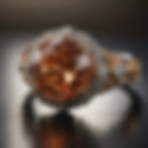 Sparkling diamond ring under natural light