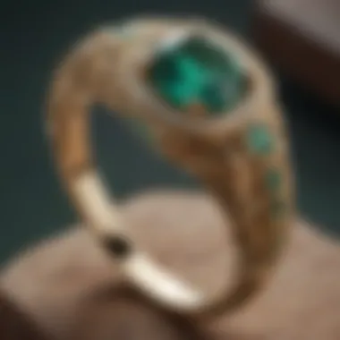 Detailed Close-Up of Emerald Ring Setting