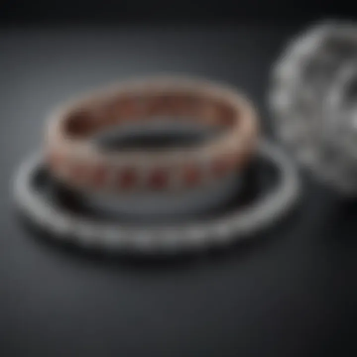 Oval and Round Diamond Bracelets Side by Side