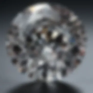 Diamond facet precision and symmetry close-up