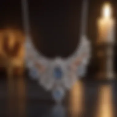 Diamond Necklace Illuminated by Soft Candlelight