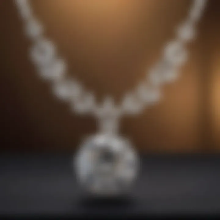 Diamond Solitaire Necklace on Luxurious Velvet Background
