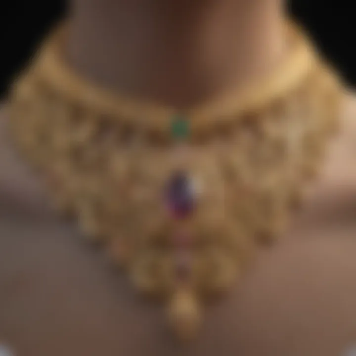 Diverse range of gold necklace styles