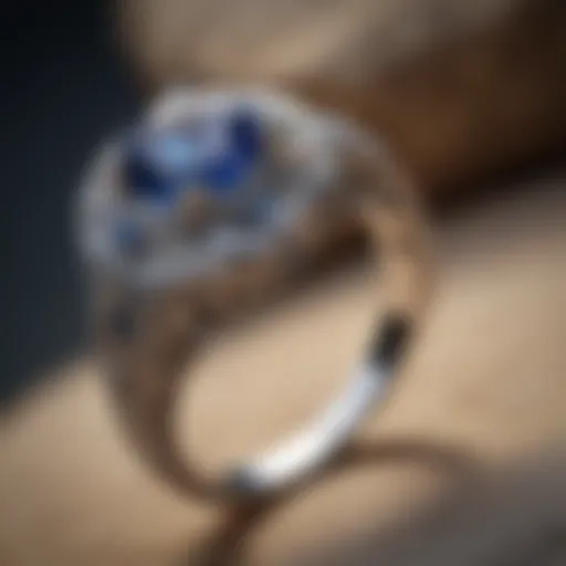 Elegant Sapphire Ring with Intricate Setting