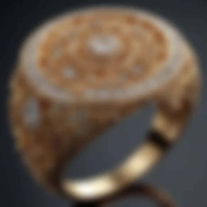 Intricate Filigree Design on 18-Carat Gold Ring
