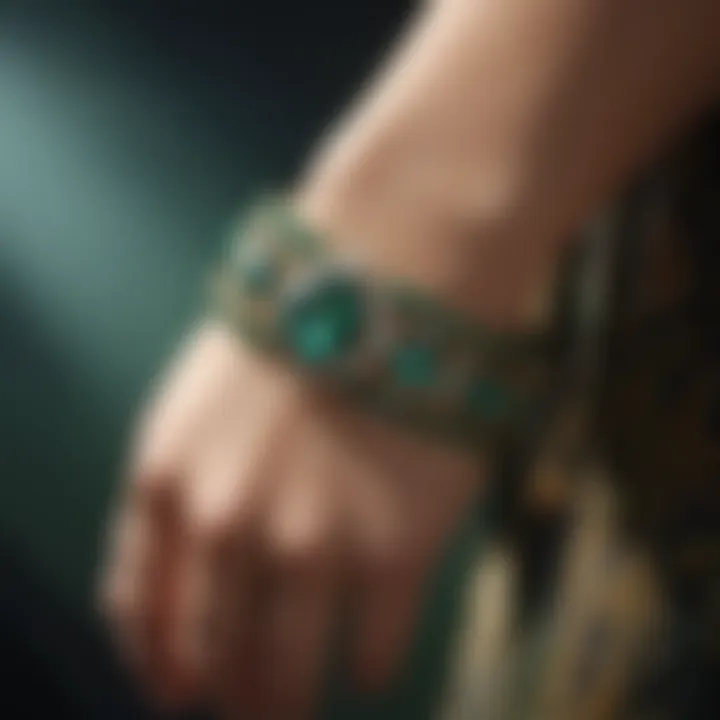 Opulent Vintage Emerald Bracelet