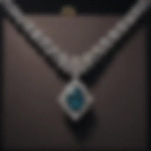 Elegant Diamond Necklace in a Velvet Box