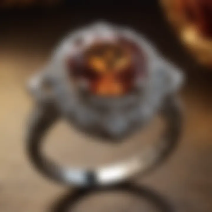 Elegant Diamond Ring on Lavish Velvet Background