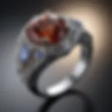 Elegant gemstone ring with intricate design