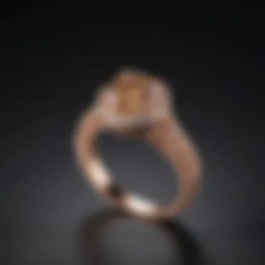 Elegant 2 Carat Diamond Ring Set in Rose Gold