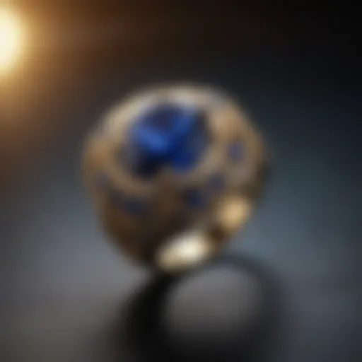 Elegant Sapphire Ring on Velvet