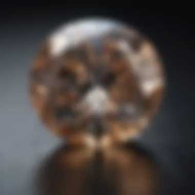 Elegant setting showcasing a ten carat diamond