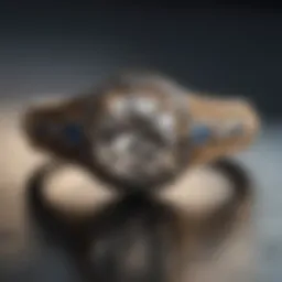 Elegant vintage wedding ring with intricate details