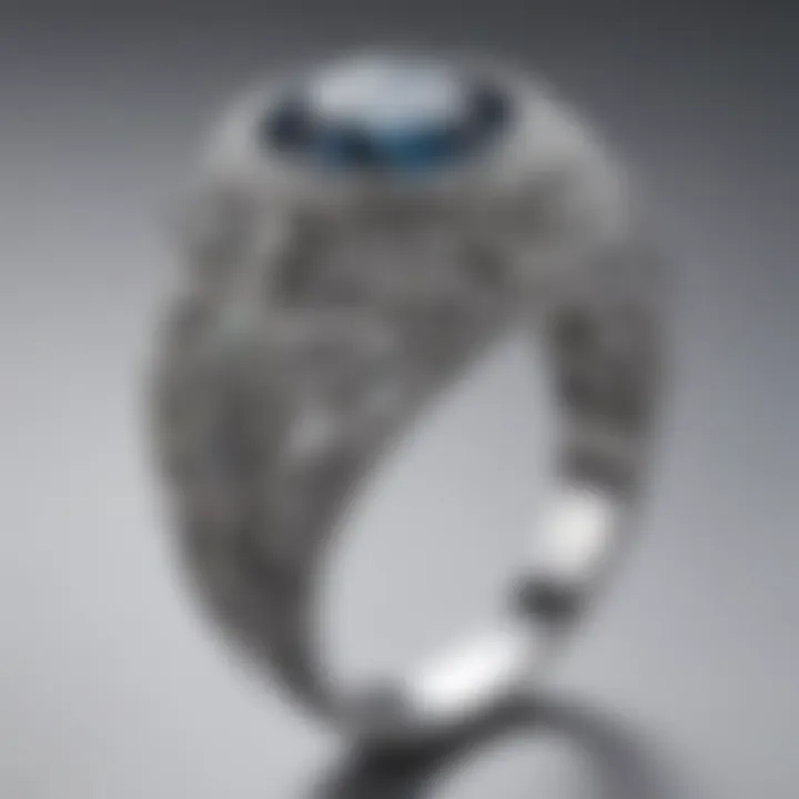 Elegant 14k White Gold Promise Ring with Intricate Filigree Design