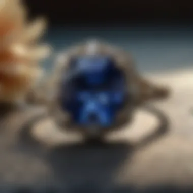 Vintage-inspired sapphire engagement ring