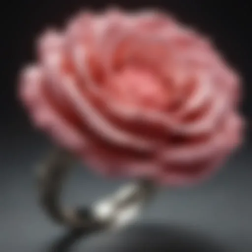Exquisite Rose Engagement Ring