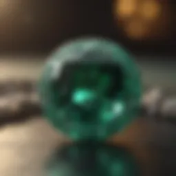 Luxurious Emerald gemstone on display