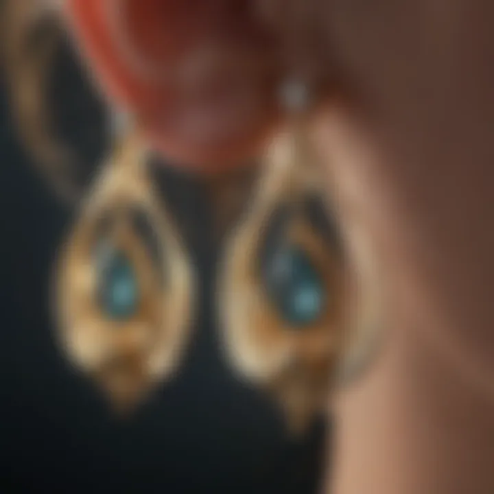Stylish gold earrings with modern twist