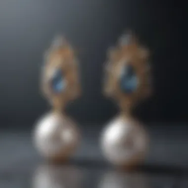 Intricate pearl earrings design