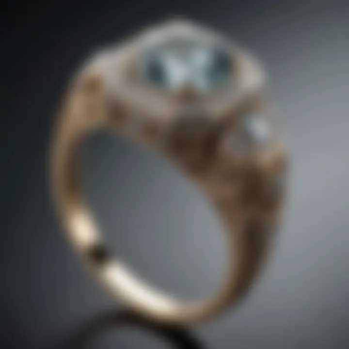 Elegant Diamond Ring with Art Deco Design