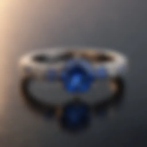 Exquisite Sapphire Solitaire Band