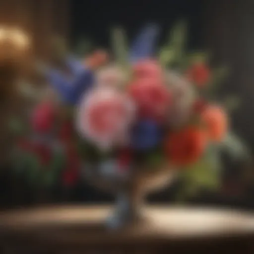 Elegant floral arrangement symbolizing love
