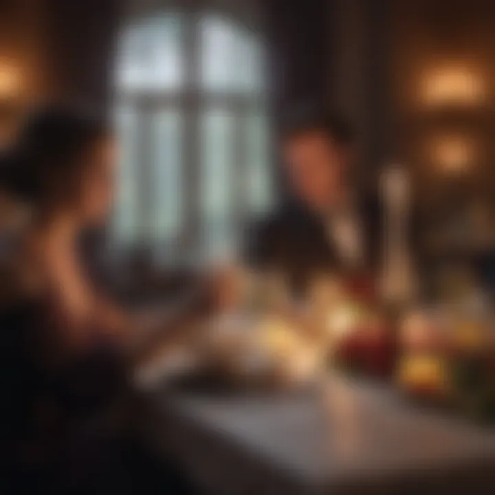 Romantic candlelit dinner symbolizing togetherness