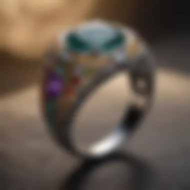 Elegant gemstone ring showcasing intricate craftsmanship