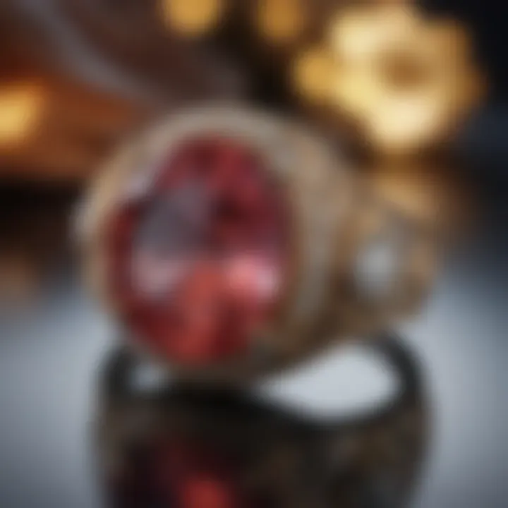Unique gemstone setting in a custom Shane Co ring