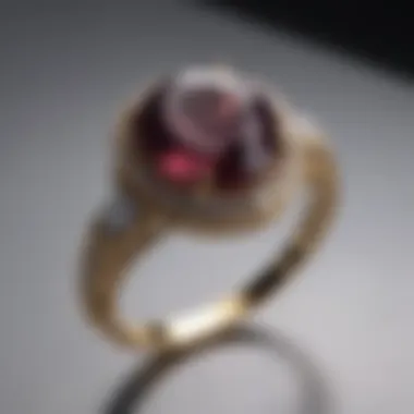 Exquisite alternative gemstone ring for symbolic commitment