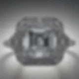 Exquisite Asscher Diamond Ring with Intricate Halo Design