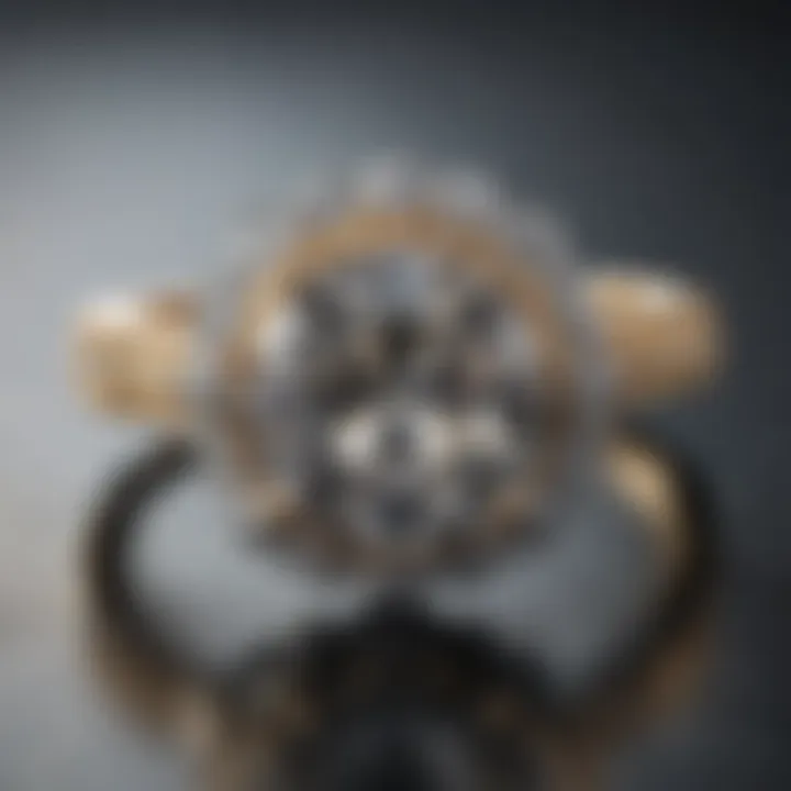Exquisite Diamond Halo Setting Ring