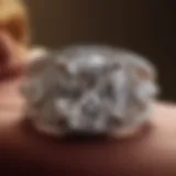 Exquisite 10 Carat Diamond Ring on Velvet Cushion