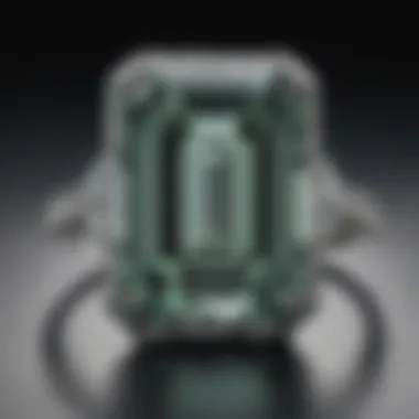 Exquisite Emerald Cut Diamond Set in Platinum Ring